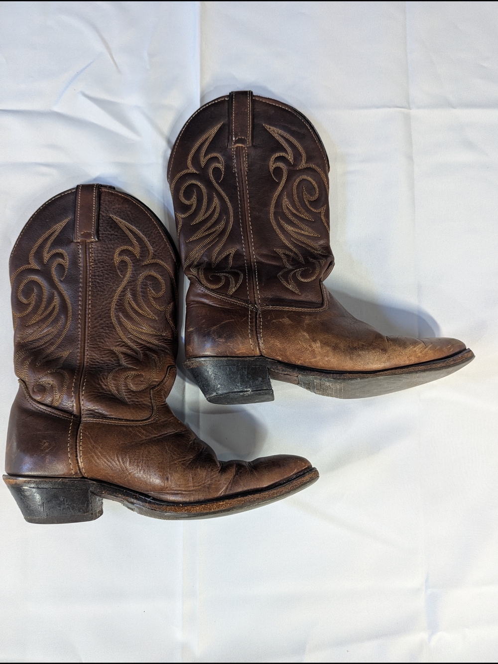 Justin Boots Valentino Brown Leather Western Cowboy Boots